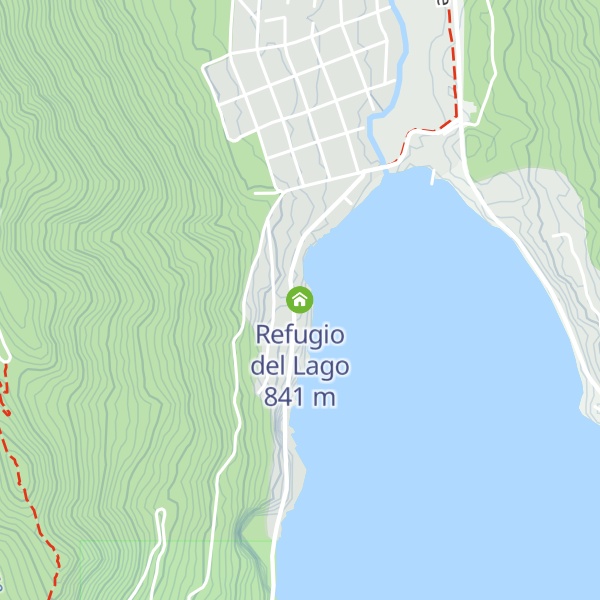 Map of Refugio del Lago