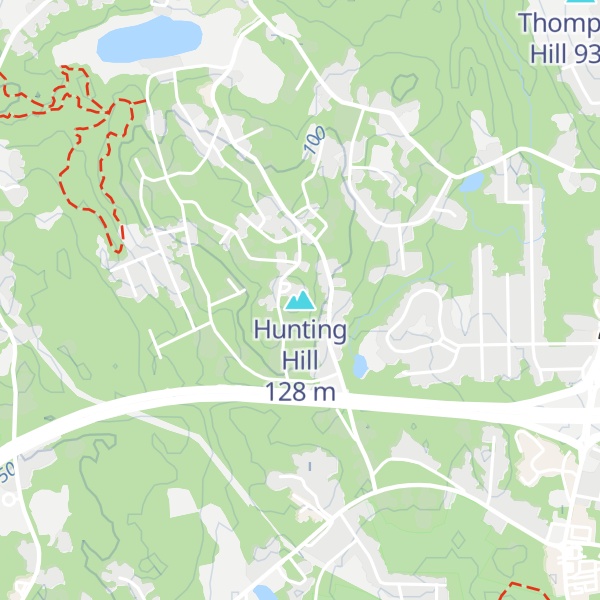 Map of Hunting Hill