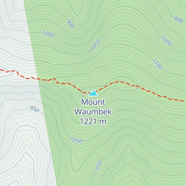 Map of Mount Waumbek