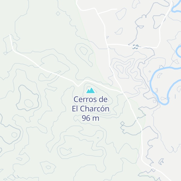 Map of Cerros de El Charcón