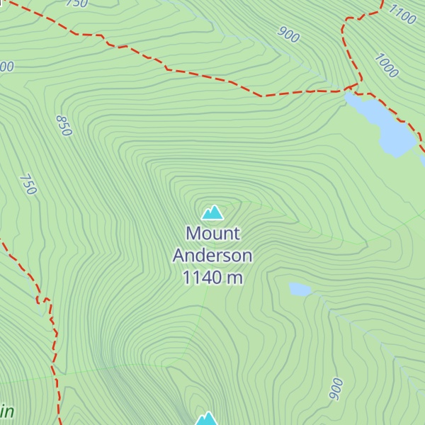 Map of Mount Anderson