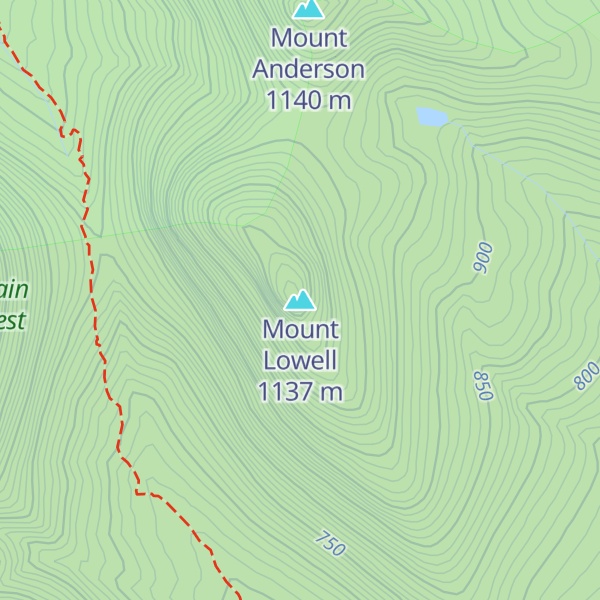 Map of Mount Lowell