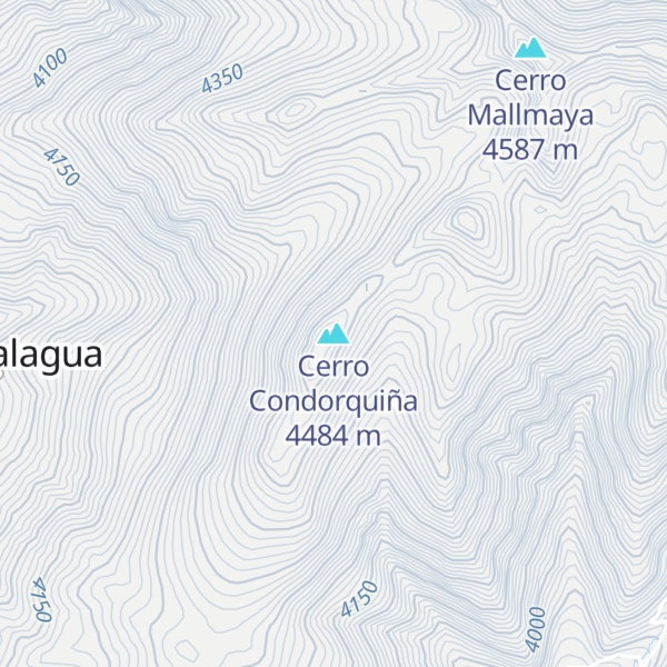 Map of Cerro Condorquiña