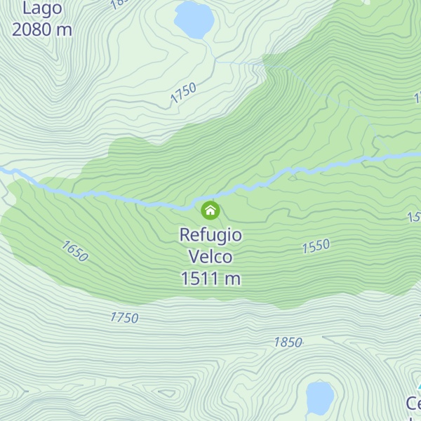 Map of Refugio Velco