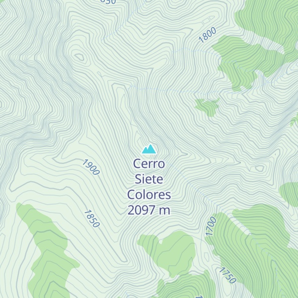 Map of Cerro Siete Colores