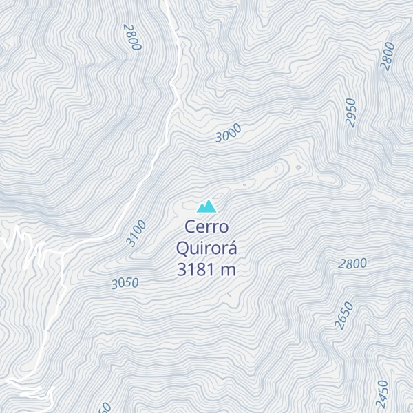 Map of Cerro Quirorá