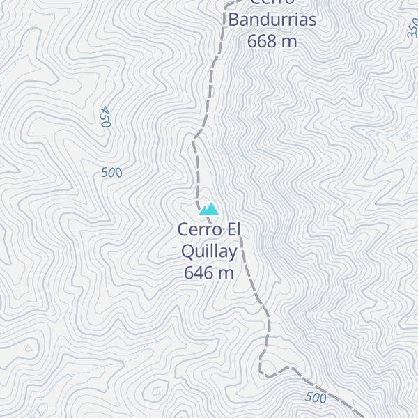 Map of Cerro El Quillay