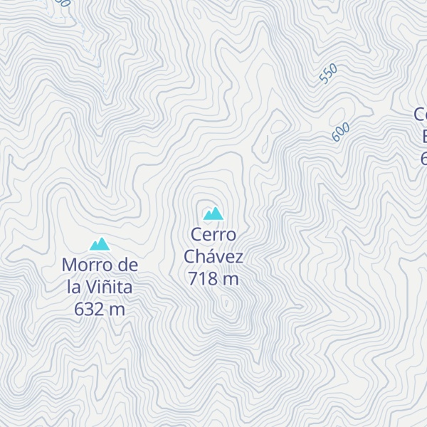Map of Cerro Chávez