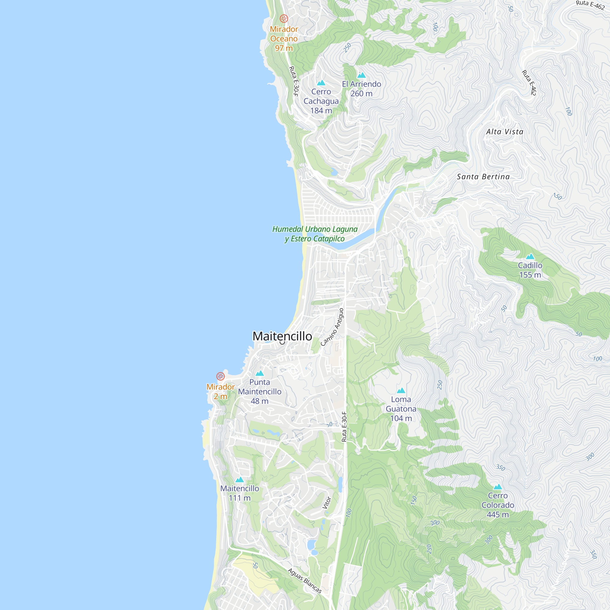 Cabañas Azul map