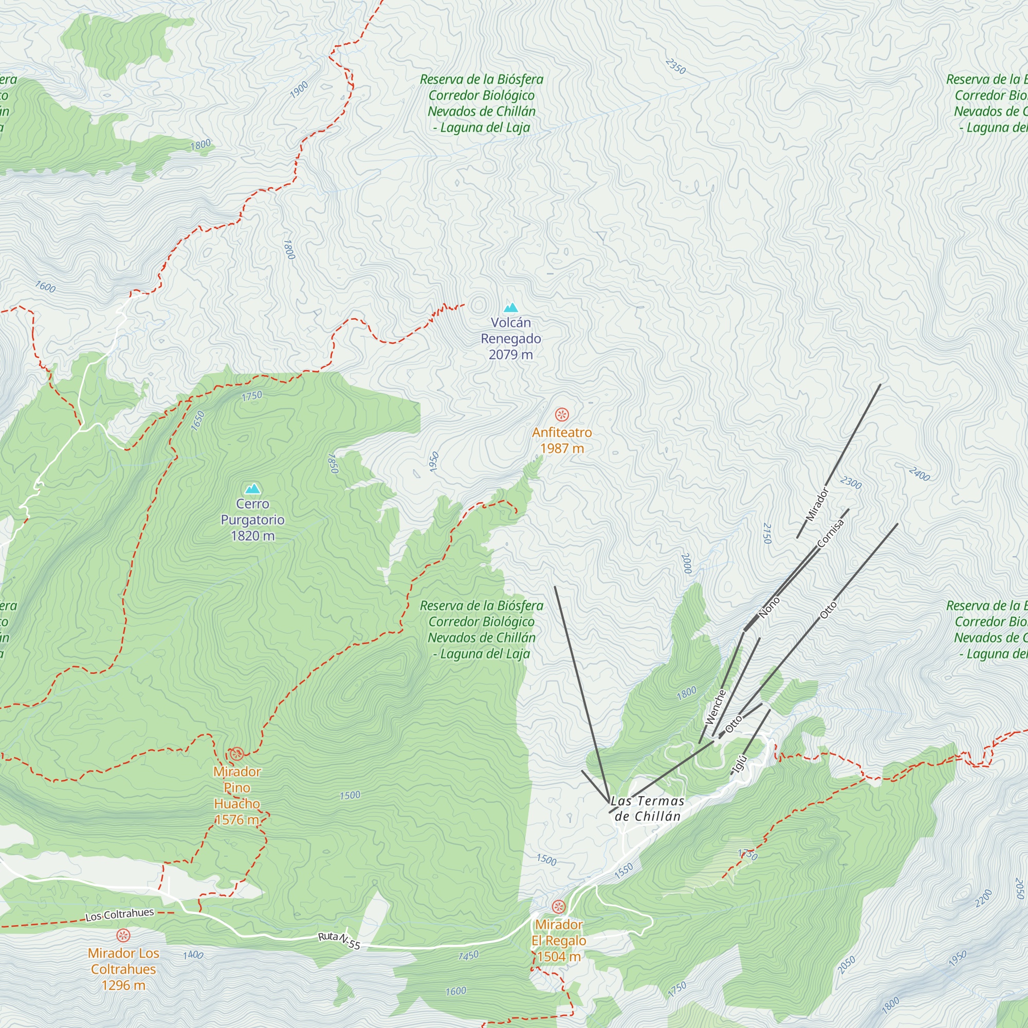 Refugio Garganta del Diablo map