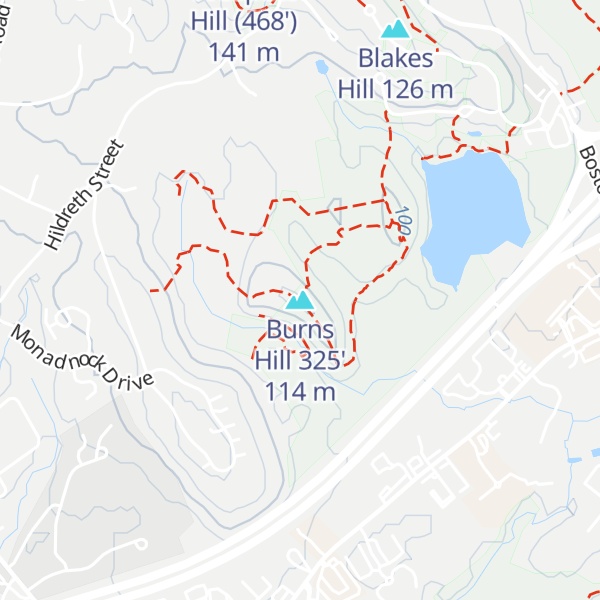 Map of Burns Hill 325'
