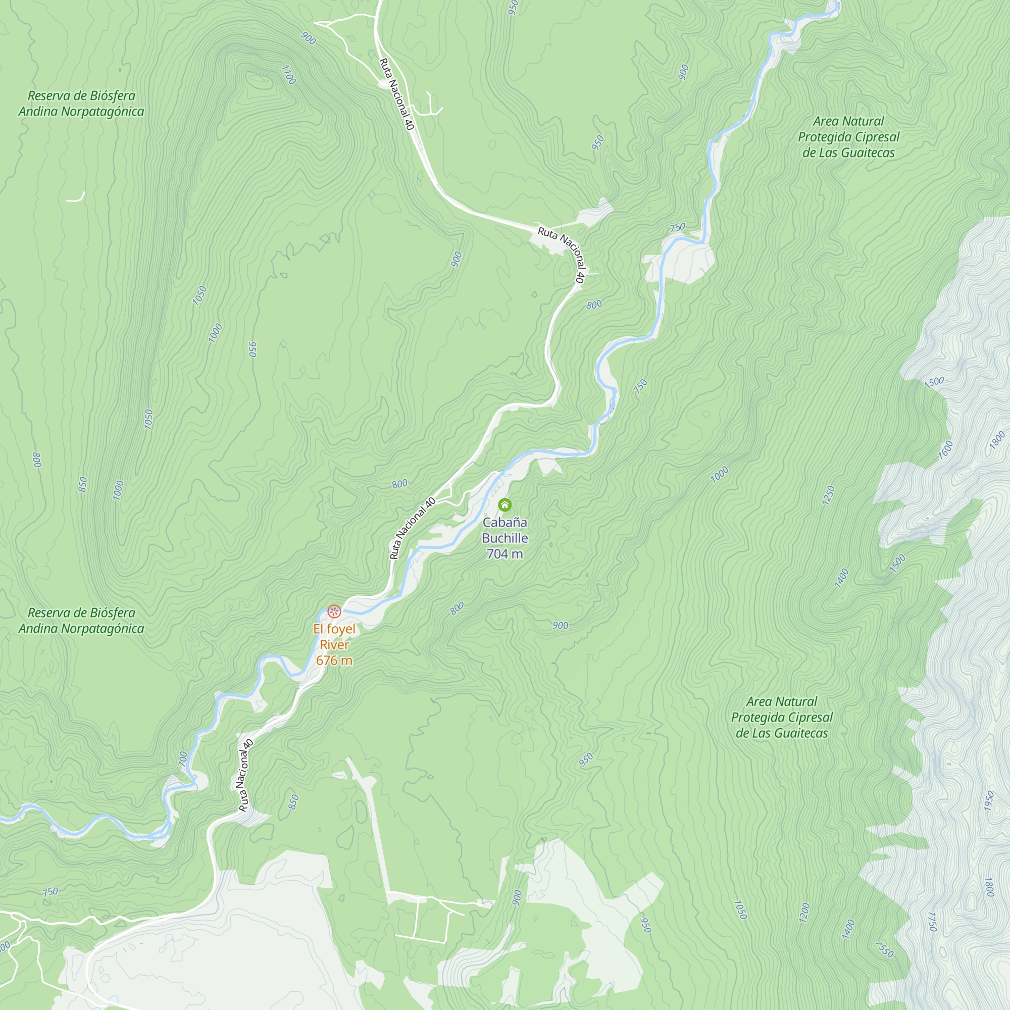 Cabaña Buchille map