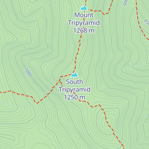Map of South Tripyramid