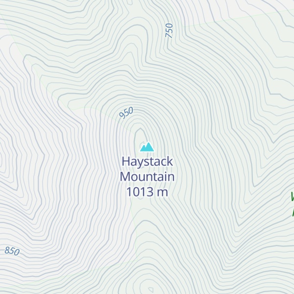 Map of Haystack Mountain