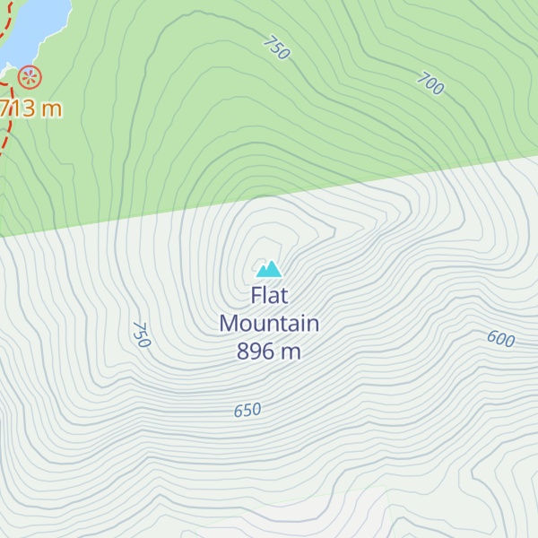 Map of Flat Mountain