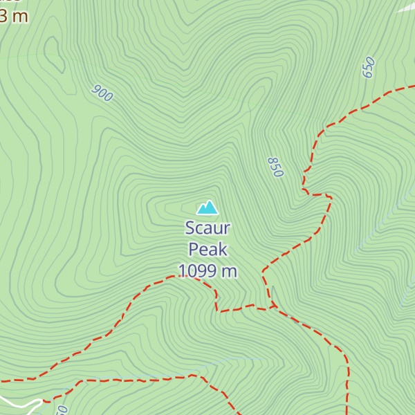 Map of Scaur Peak