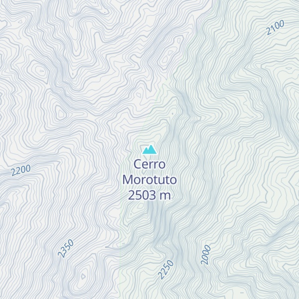 Map of Cerro Morotuto