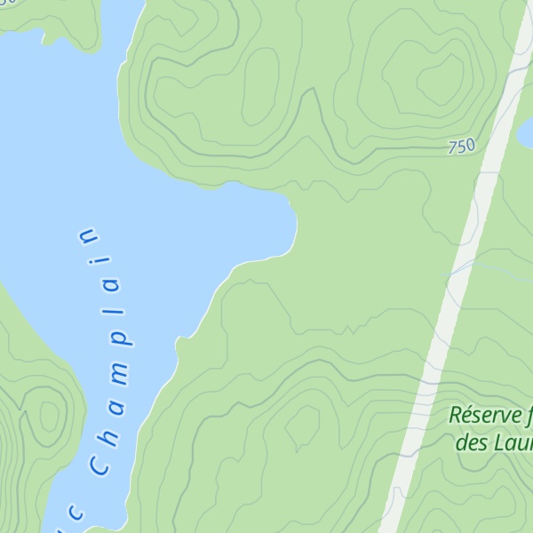 Map of Refuge Lac Champlain