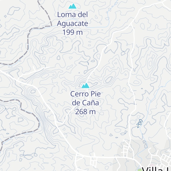 Map of Cerro Pie de Caña