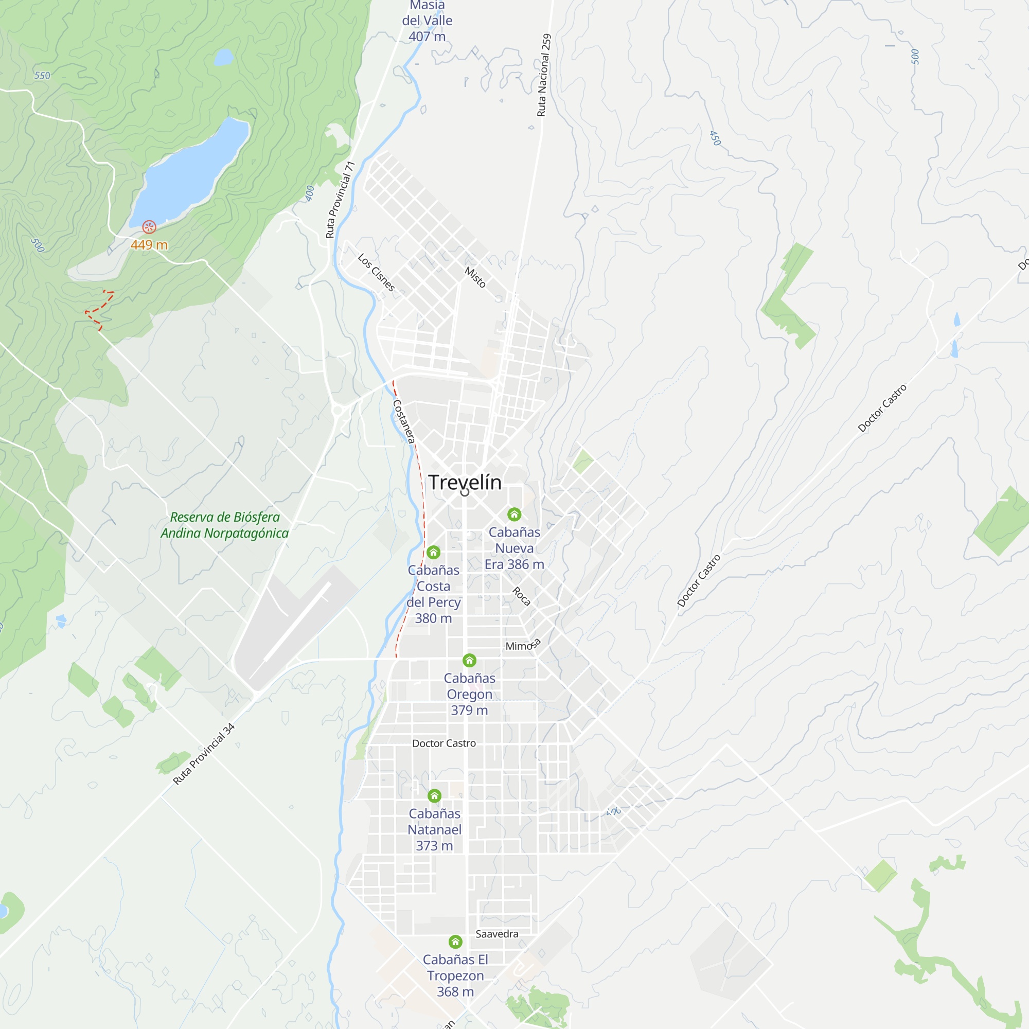 Cabañas Nueva Era map