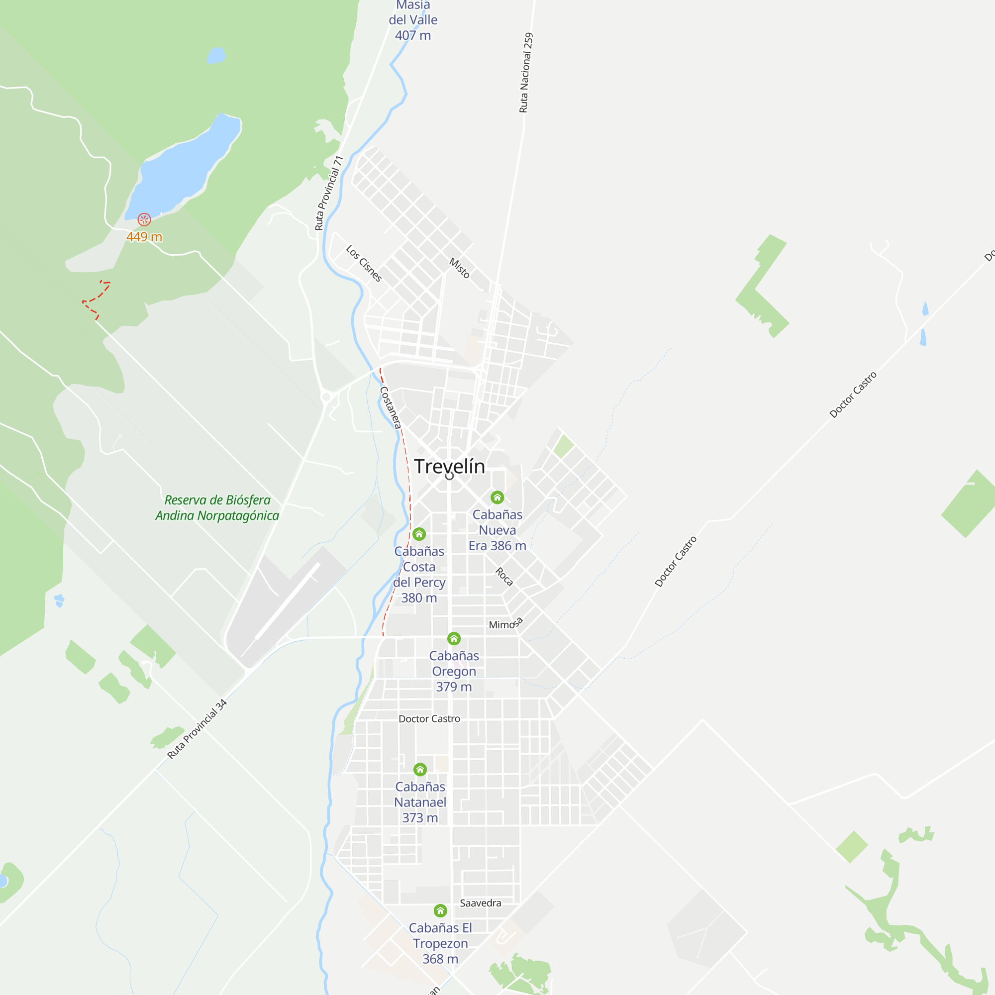 Cabañas Nueva Era map