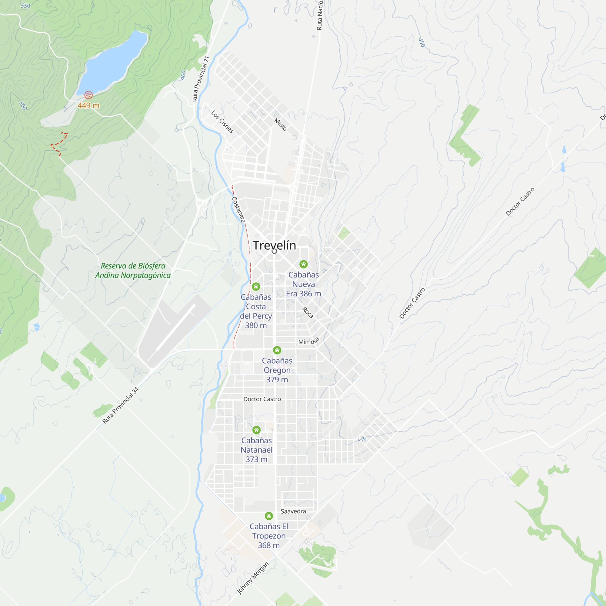 Cabañas Rocío map
