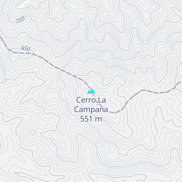 Map of Cerro La Campana