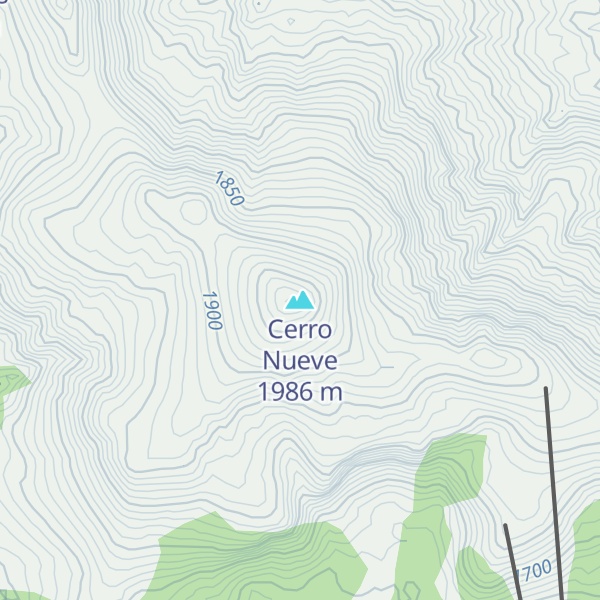 Map of Cerro Nueve