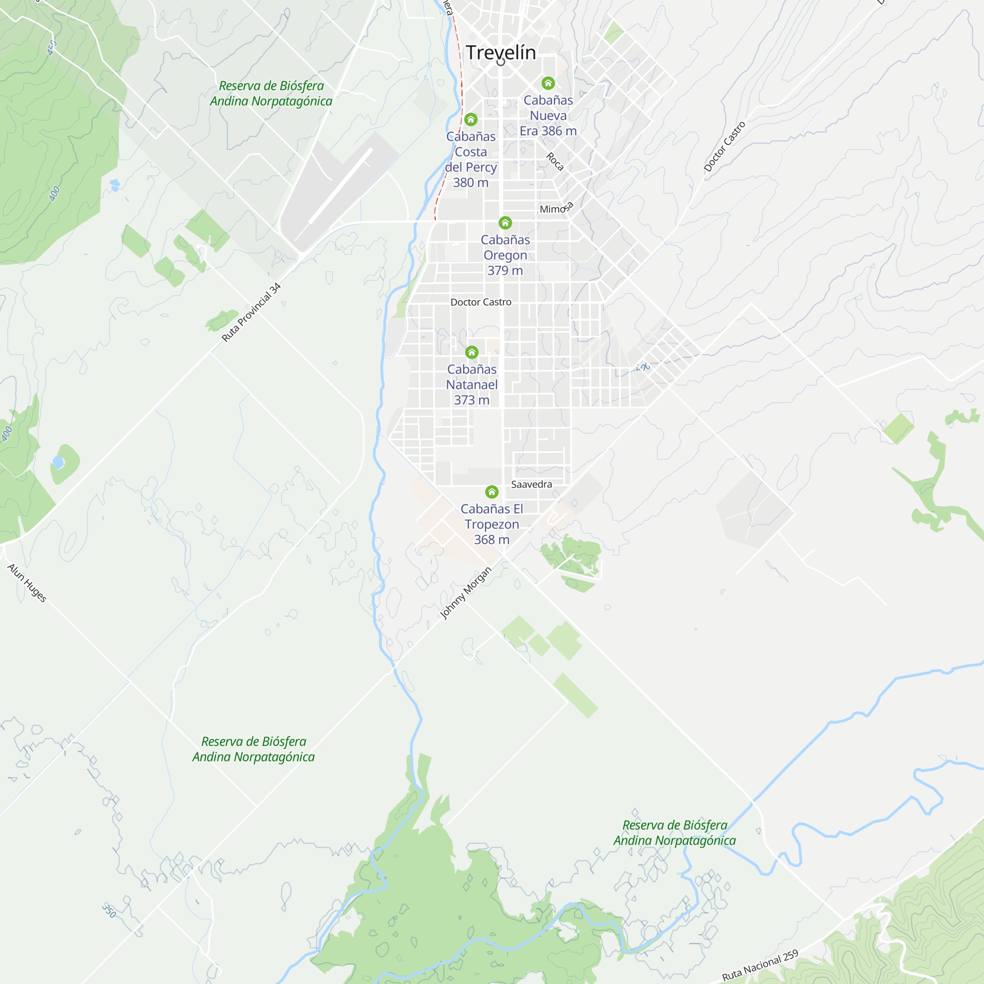 Cabañas El Tropezon map