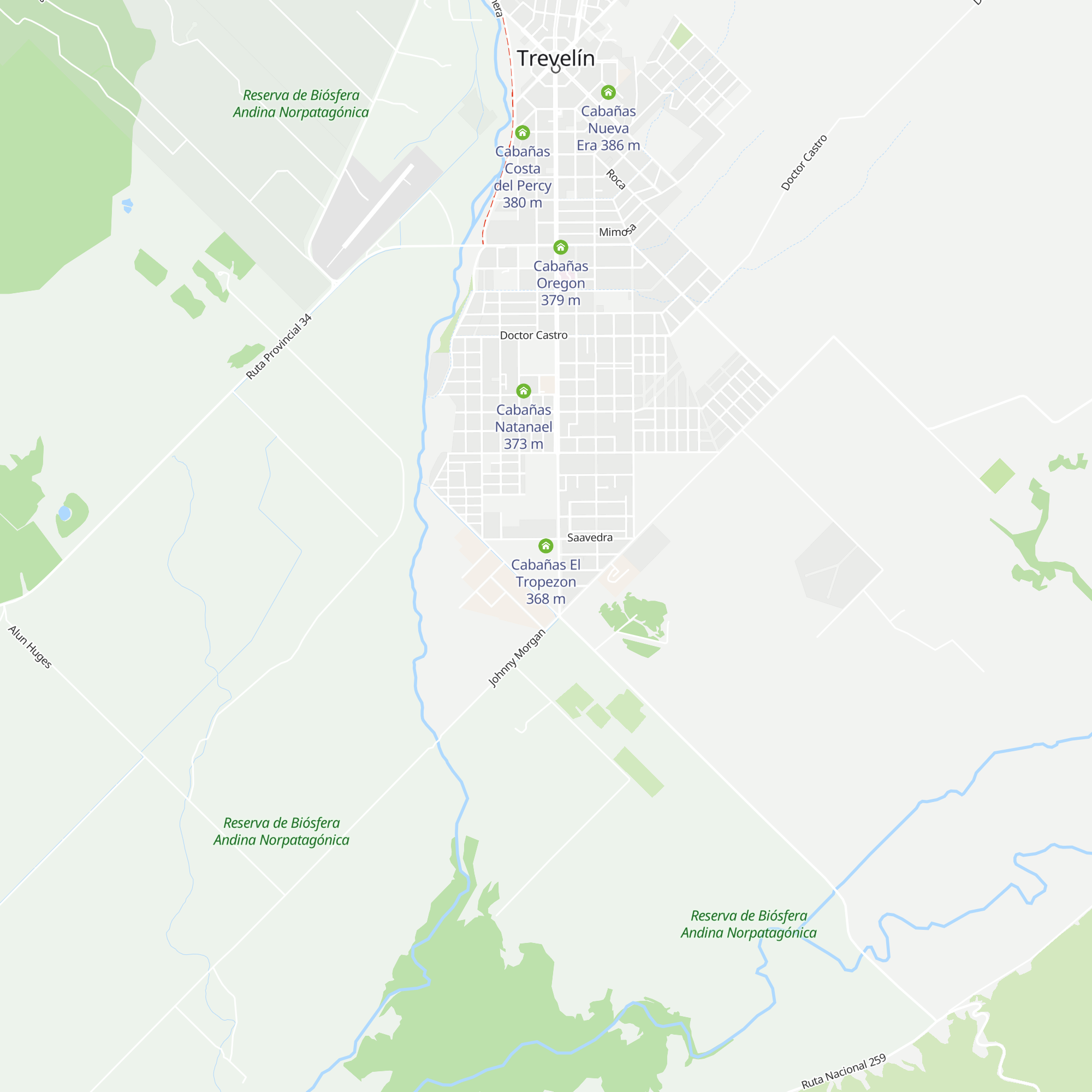 Cabañas El Tropezon map