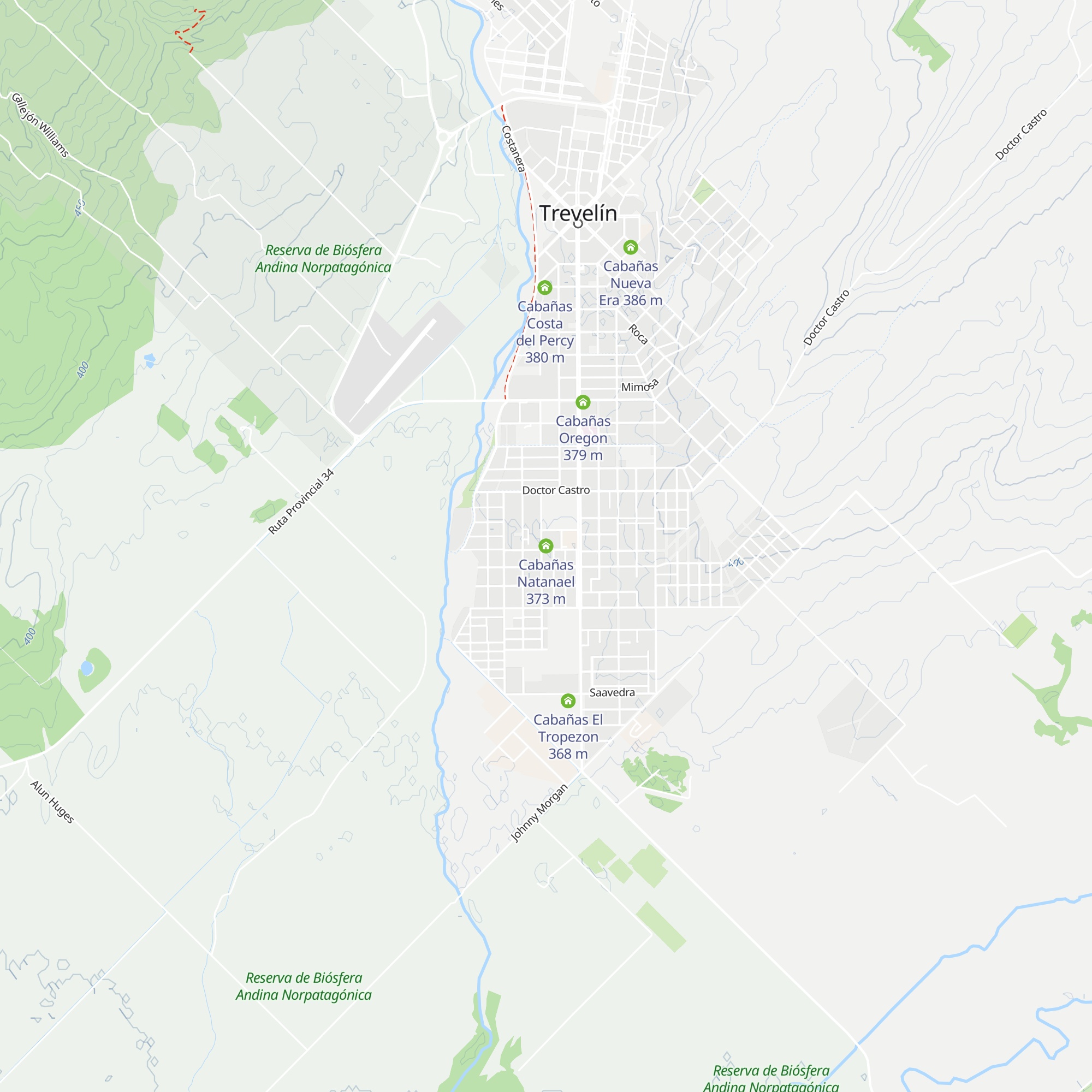 Cabañas Natanael map