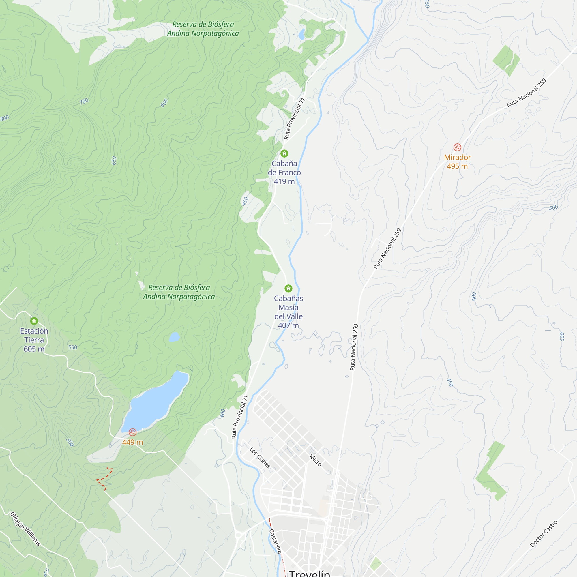 Cabañas Masía del Valle map