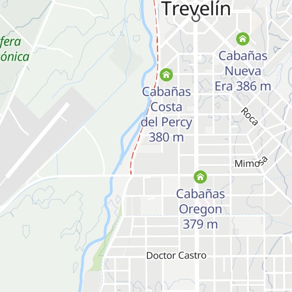 Map of Cabañas Circulo Policial de Trevelin