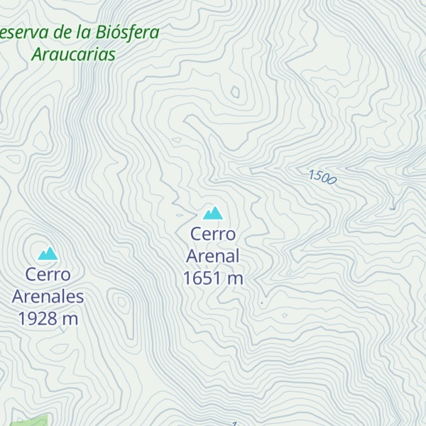 Map of Cerro Arenal
