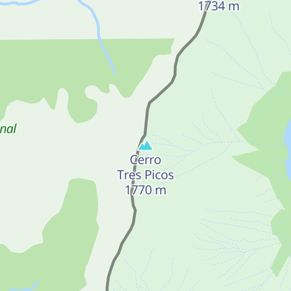 Map of Cerro Tres Picos