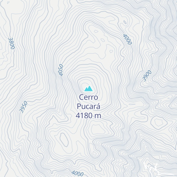 Map of Cerro Pucará