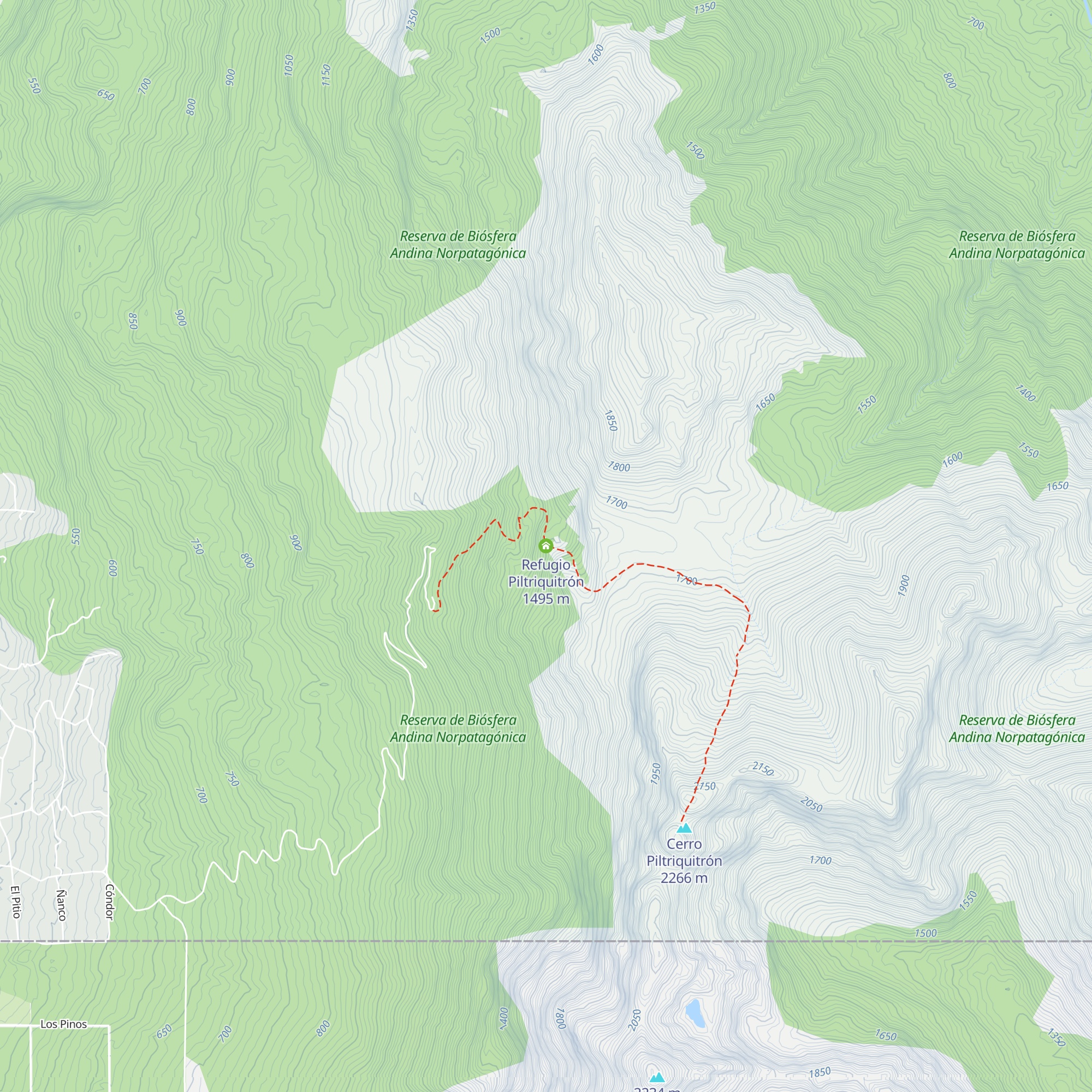 Refugio Piltriquitrón map