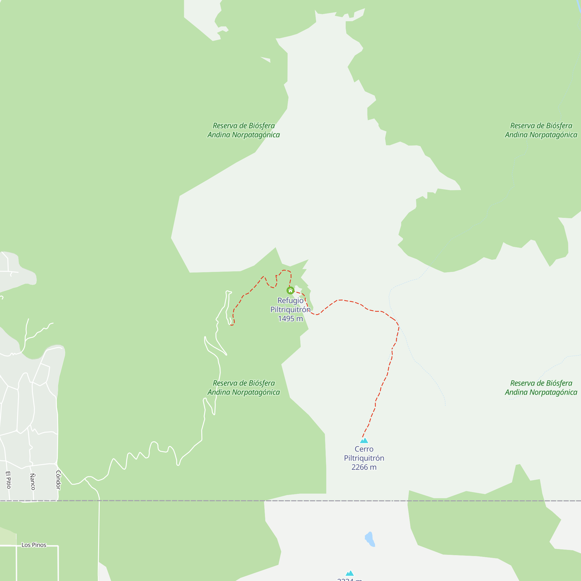Refugio Piltriquitrón map