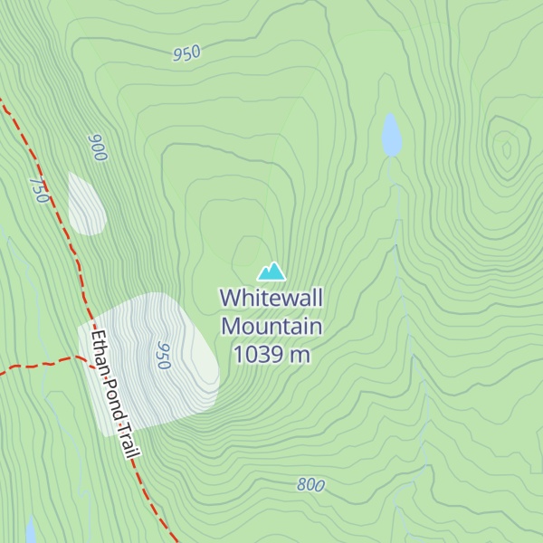 Map of Whitewall Mountain