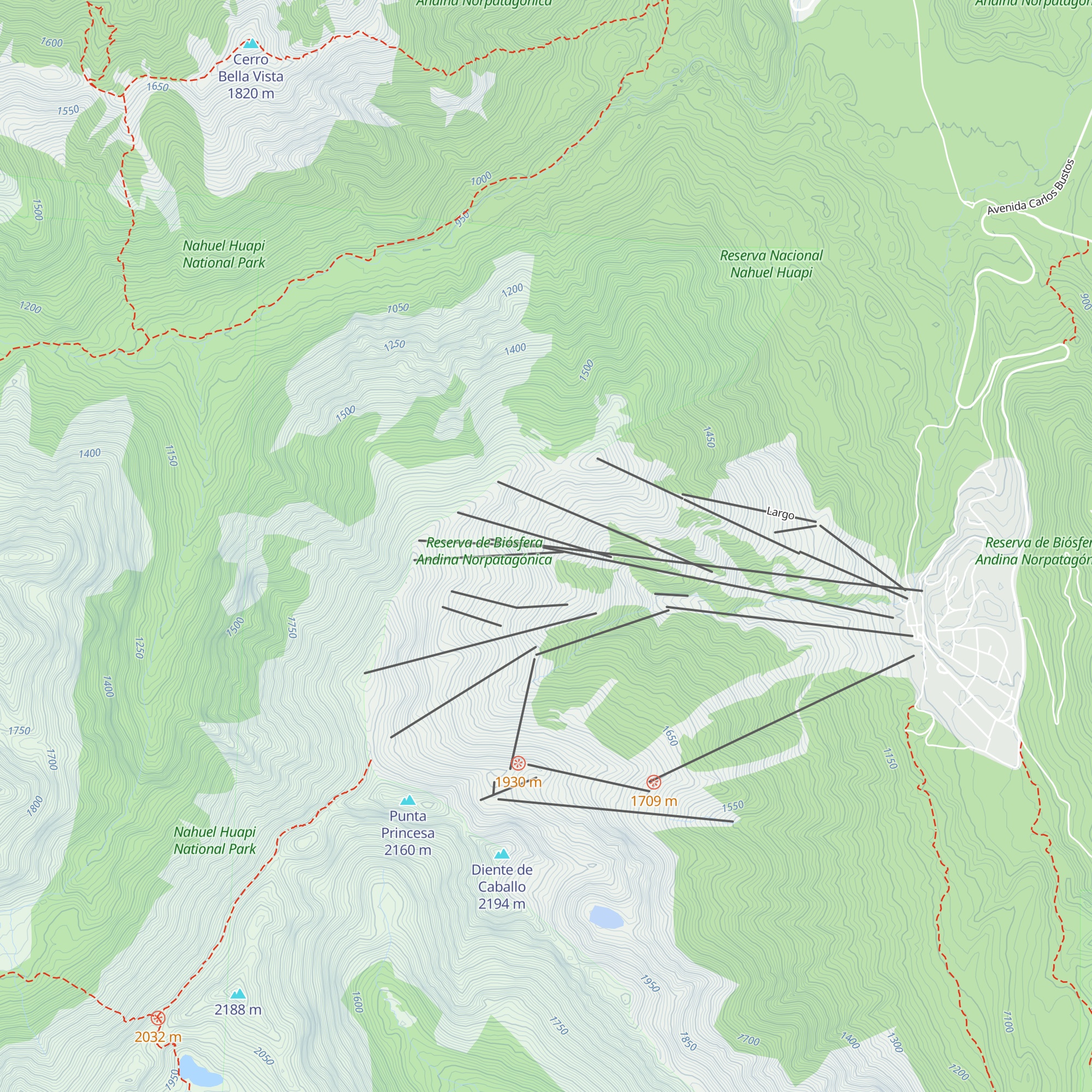 Cabaña 1600 map
