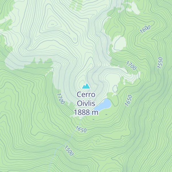 Map of Cerro Oivlis