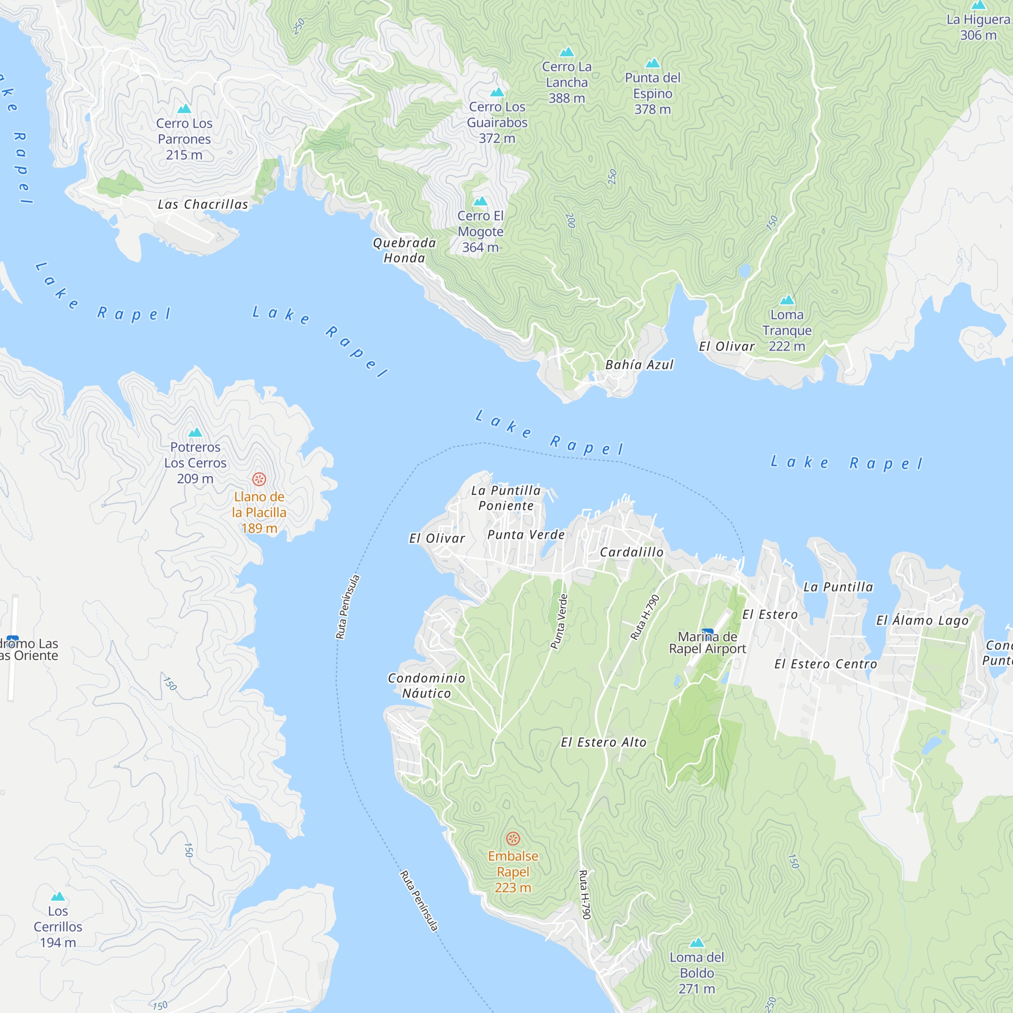 Cabañas La Puntilla map