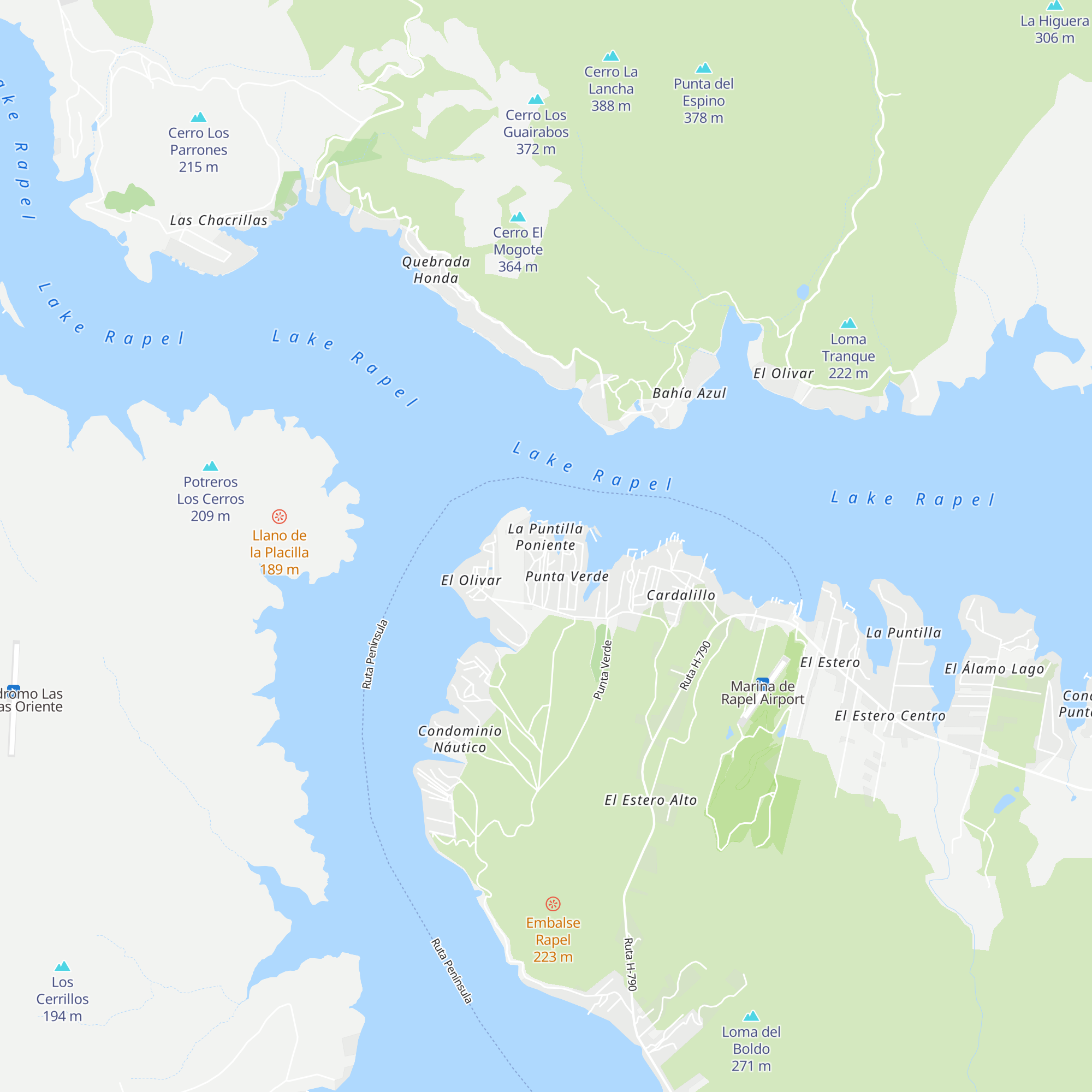 Cabañas La Puntilla map