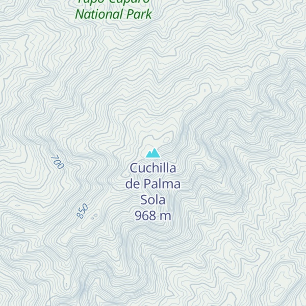Map of Cuchilla de Palma Sola