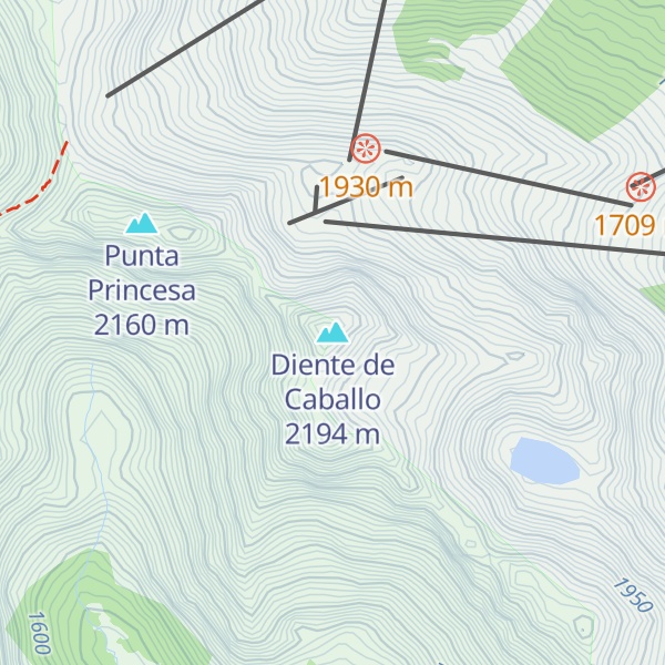 Map of Diente de Caballo