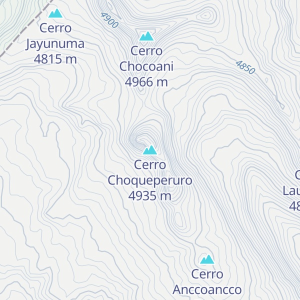 Map of Cerro Choqueperuro