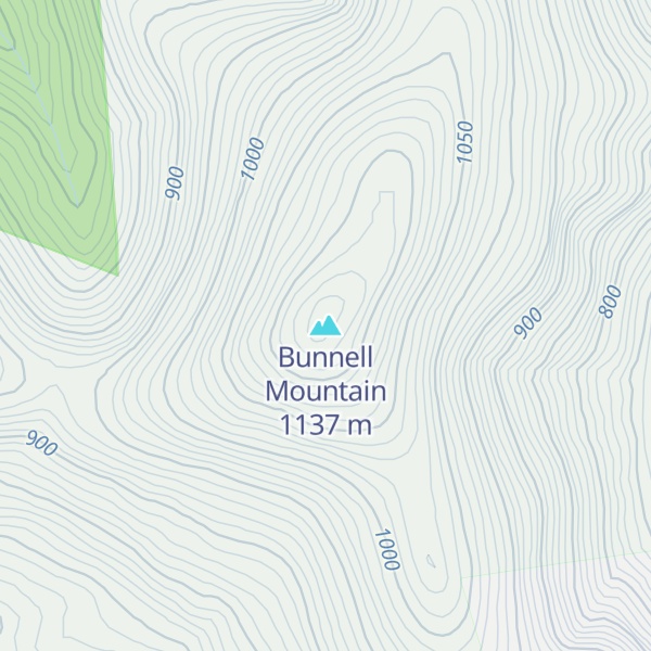 Map of Bunnell Mountain