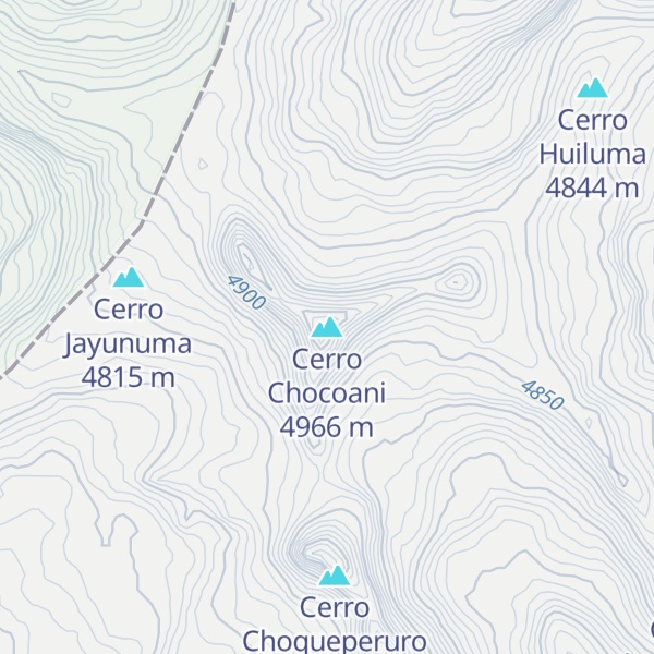 Map of Cerro Chocoani