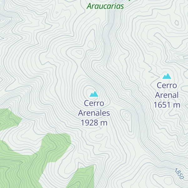 Map of Cerro Arenales