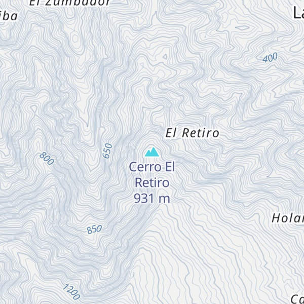 Map of Cerro El Retiro